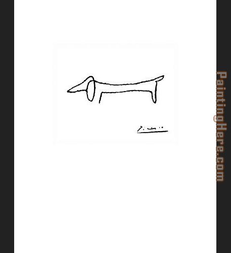 the dog vertical painting - Pablo Picasso the dog vertical art painting